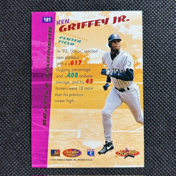 KEN GRIFFEY JR. 1994 Sportflics 2000 “STARFLICS” #181 Seattle Mariners HOF - Picture 2 of 2